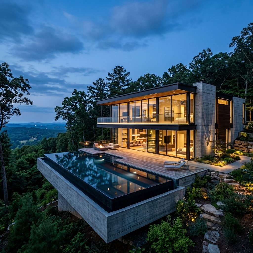 Contemporary Glass Villa Chapel Hill